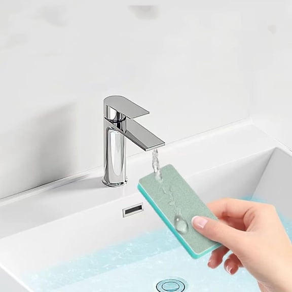 Fish Tank Cleaning Tools, Aquarium Double Sided Sponge Brush, Glass Aquarium Scrubber Sponge - Dual Sided Surface Buildew Remover, Non-Scratch EVA Pad