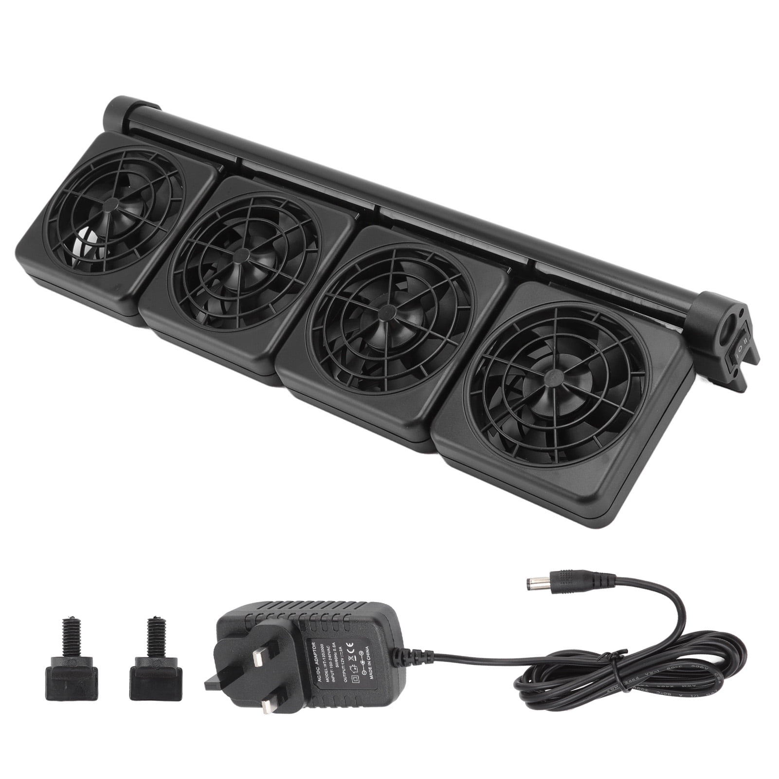 Fish Tank Cooling Fan 2 Level Quiet 4 Heads Adjustable Aquarium Chillers for Freshwater