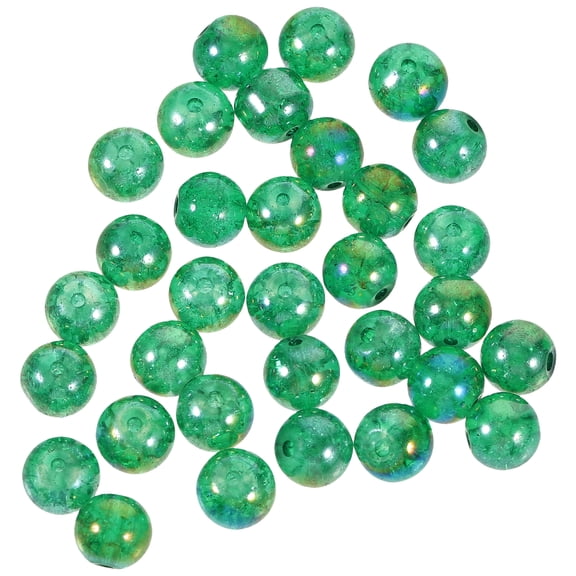 FENGGUIQU Mlins 50pcs Green Round Glass Beads Aquarium Decor Vase Filler Home Decoration 0.3×0.3×0.3in