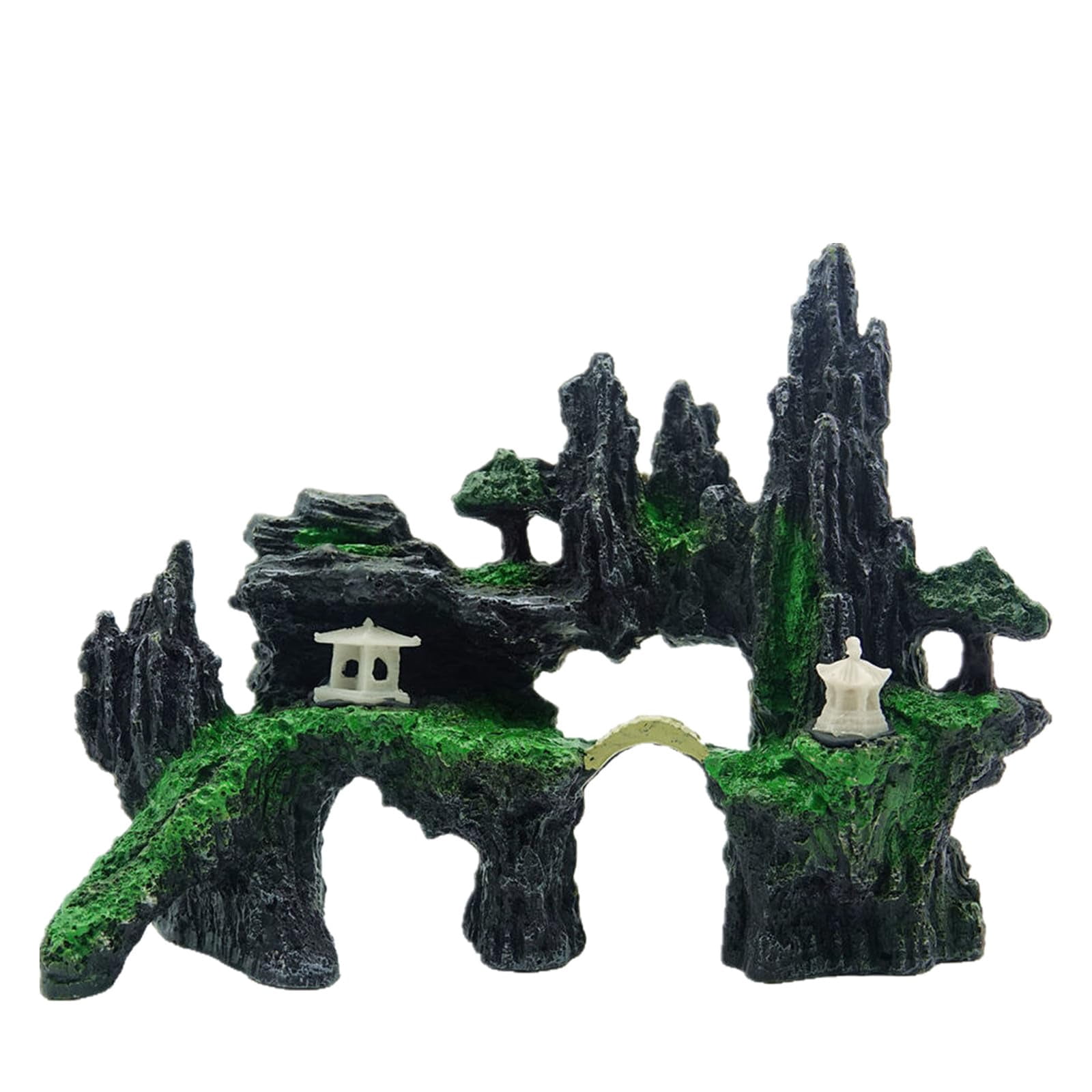 Fish Tank Decoration Moss Rockery Stone Plants Wood Ruins Landscaping Turtle Tank Decoration Fish Shrimp Shelter