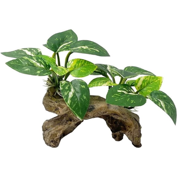 Fish Tank Decorations Aquarium Decor Ornaments Betta Silk Leaf pad Hammock Artifical Driftwood cave Goldfish Bowl Accessories (Type-C)