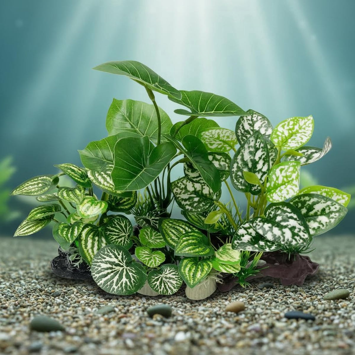 Fish Tank Decorations Aquarium Ornaments Accessories Betta Hides Cave Rest Soft Leaf