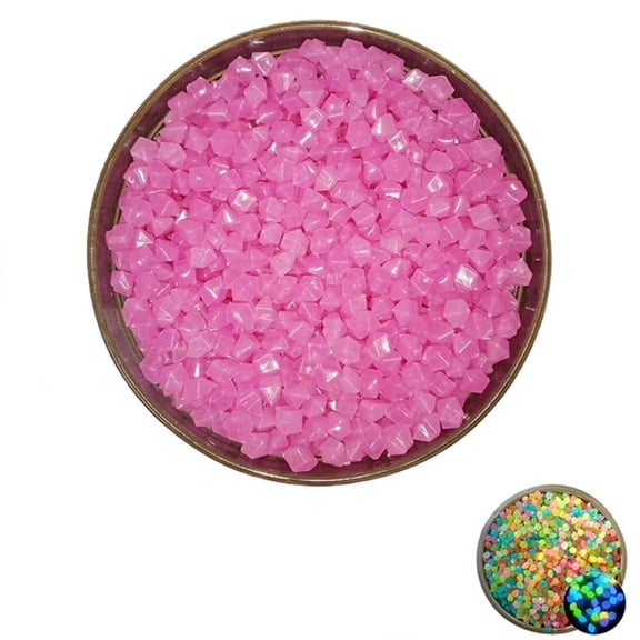 Fish Tank Decorations Rocks, 200 Pcs Colorful Glow in The Dark Aquarium Pebbles, Fish Tank Stones, Pebbles Gravel Luminous Stones for Garden Walkways,Plant Aquariums, Landscaping, Home Decor