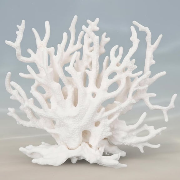 Fish Tank Decorations, White Resin Coral Reef Creative Realistic Aquarium Ornaments for Landscape Decor