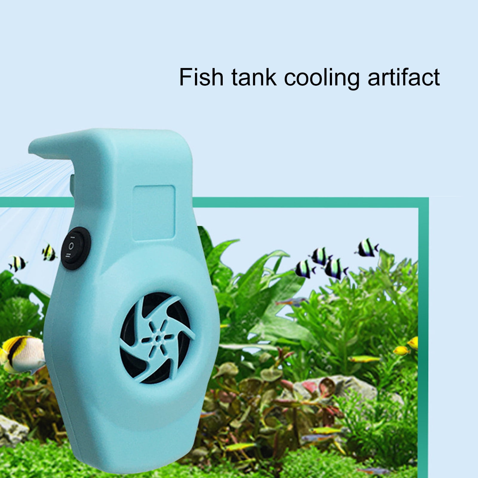 Fish Tank Fan,Strong Wind Wallmounted Mute USB Cable ABS Lower