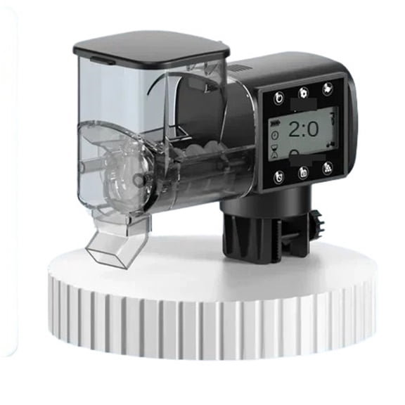 Fish Tank Feeder LCD Display Intellint Automatic Lar-capacity Feeding The Aquarium Tanks Aquariums Accessories Feeders Auto ,Large Capacity