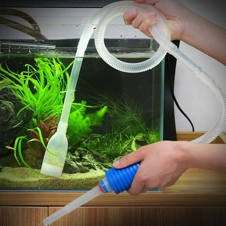 Aquarium Fish Tank Manual Siphon Water Changer with Pump Suction Filtration System Walmart