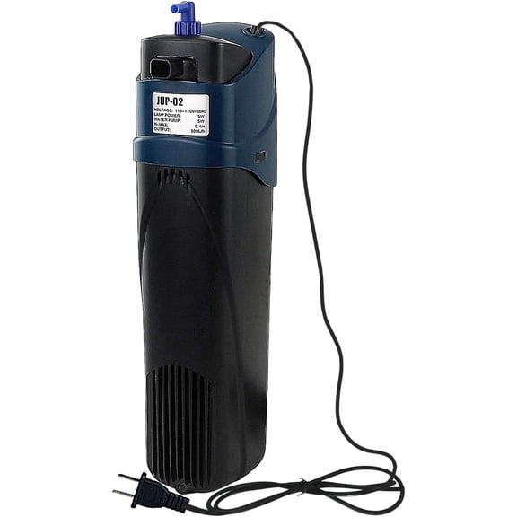 Fish Tank Filter Sun JUP-02 Aquarium  Clean Submersible Machine 132gph for 10-40 Gallon Small Fish Tank Internal Submersible Pump for Turtle Tank, Air  &  Enhancement