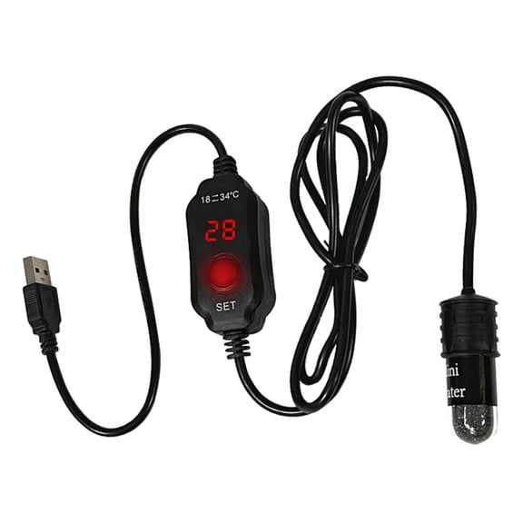 Fish Tank Heater 10W Adjustable Temp Controller Reptile Aquatic Terrarium Heater, Auto Thermostat Aquarium Heater