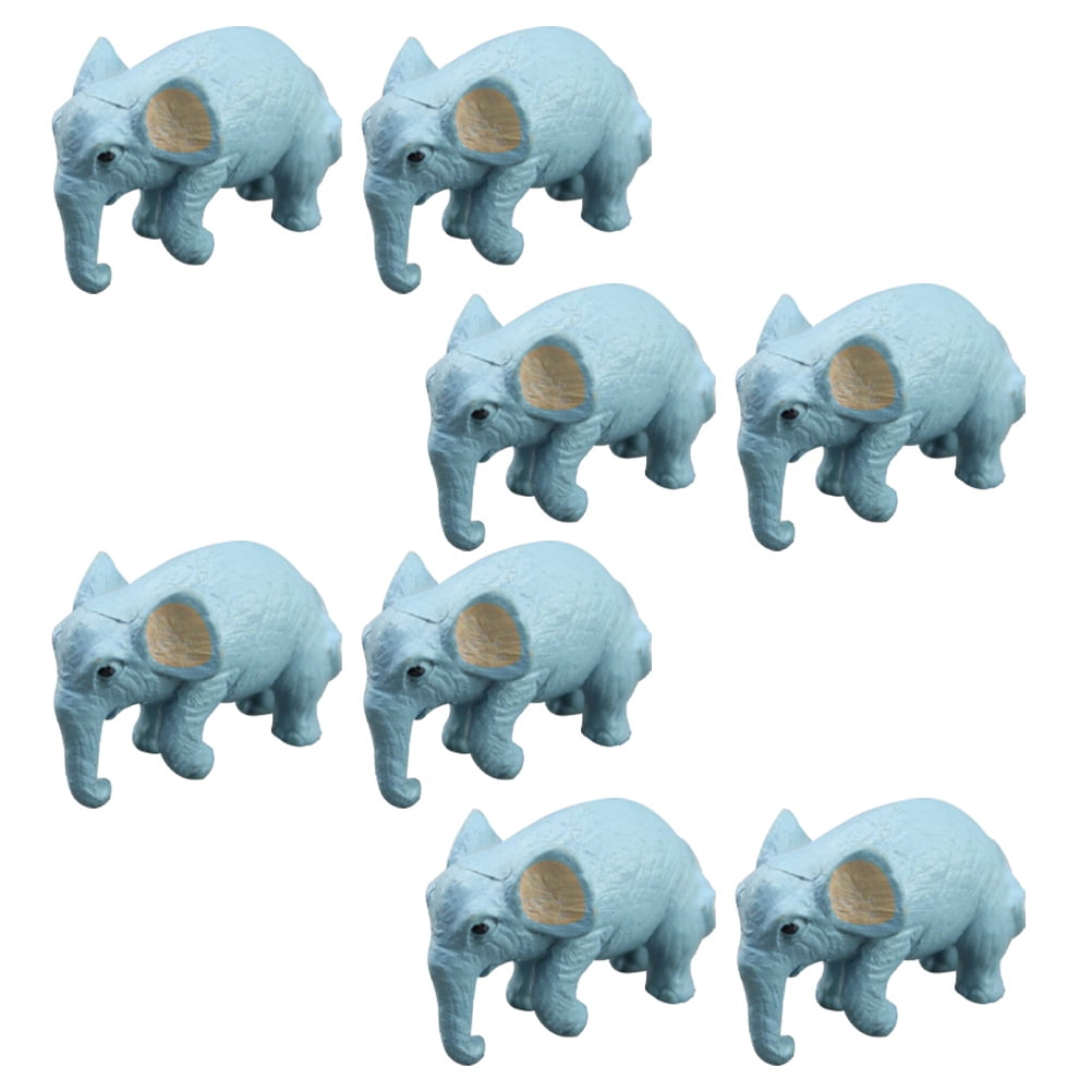 Fish Tank Landscaping Elephant 8 Pcs Decorative Figurine Ornament Desk ...