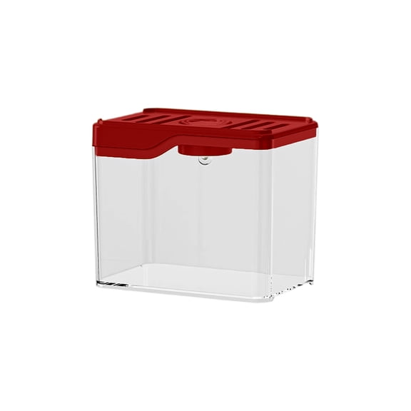 Fish Tank, Mini Plastic Quadrate Aquariums, Fish Aquariums, Tiny Cube Tank for Office, Table, Living Room, Desk with LED Lighting (Wine)