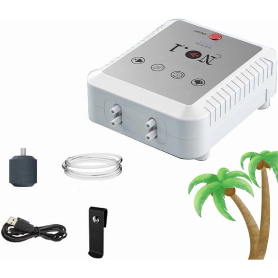 Fish Tank Oxygen Booster Pump, Quiet Adjustable Powerful Fish Tank Air Pump, Aquarium Air Bubbler, for Up to 100 Gallon Fishs Tank