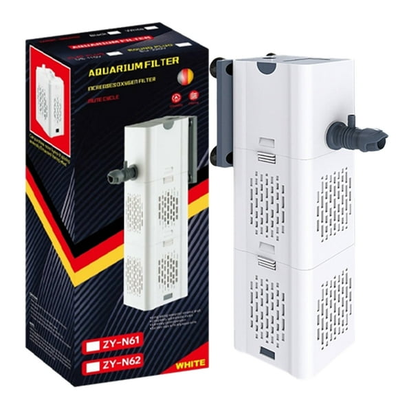 Fish Tank Pump And Filter System, Turtle Pond Filter, Air Oxygen Aerator, Aquarium Accessories For Freshwater, Saltwater For Filtration, Oxygenation, Circulation