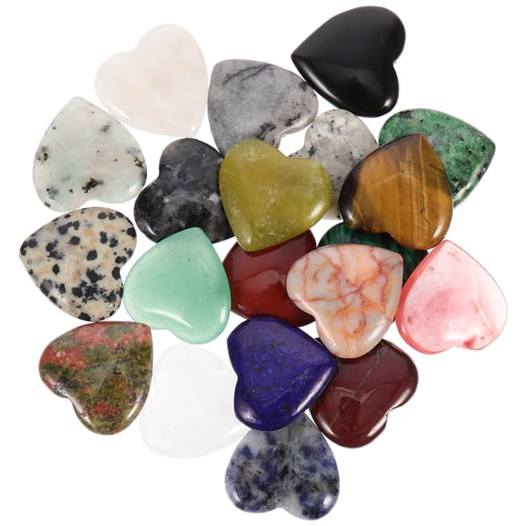 Fish Tank Rocks Landscaping Stone Heart-shaped Adornments Decorations Plant Aquariums Mix Crystal 20 Pcs