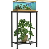 Fish Tank Stand, 2-Tier Small Aquarium Stand, Metal Reptile Breeder Turtle Terrarium Stand Rack Plant Stand for Home Office, Load 350lbs