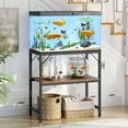 thumbnail image 1 of Fish Tank Stand, Aquarium Stand with 2-Tier Storage Shelves, Heavy Duty Breeder Turtle Terrarium Stand Rack for Home Office, 1 of 8