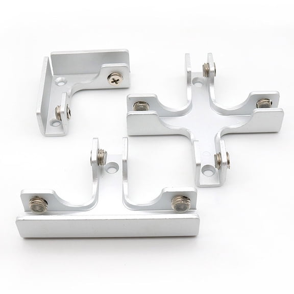 UKCOCO White Alloy Glass Clamp Bracket for Home Use Strong Fixation for Fish Tank and Display Shelf