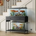 thumbnail image 1 of Fish Tank Stand with Power Outlet 40-50 Gallon, Metal Aquarium Stand with Drawer Storage, Heavy Duty Fish Tank Table Suitable for Turtle, Reptile Terrarium, 660LBS Capacity, 1 of 7