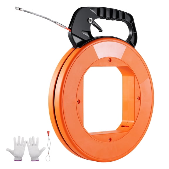 Fish Tape  100-foot 1/4-inch Pet Wire Puller With Optimized Housing And Handle Easy-to-use Cable Tool Flexible Fishing Tools For Walls Electrical Conduit Non-conductive