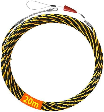 Fish Tape 65.6FT Electrical Cable Pulling Rods 6.0mm Diameter, 3 Wires ...