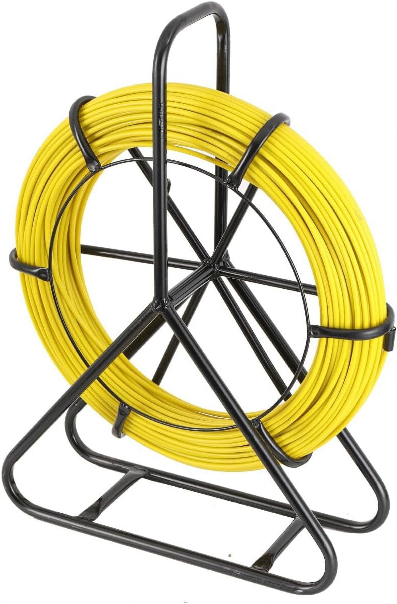 Fish Tape Fiberglass 6MM 328 FT Duct Rodder Fish Tape Reel Wire Cable