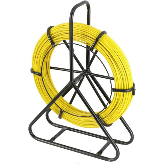 Fish Tape Fiberglass 6MM 328 FT Duct Rodder Fish Tape Reel Wire Cable