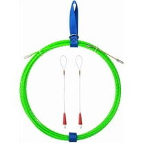 Fish Tape Wire Puller Through Wall Wire Threader Fish plus Fish Cable Fastener with Steel rope 49FT(15M)