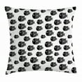 thumbnail image 1 of Fish Throw Pillow Cushion Cover, Cute Ornamental Fishes Marine Scandinavian Childish Baby Playroom Kids Caricature, Decorative Square Accent Pillow Case, 16 X 16 Inches, Black White, by Ambesonne, 1 of 2