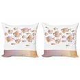 thumbnail image 1 of Ambesonne Fish Throw Pillow Cover 2 Pack, Modern Sea Animal Zigzag, 20", Pale Pink Orange, 1 of 2