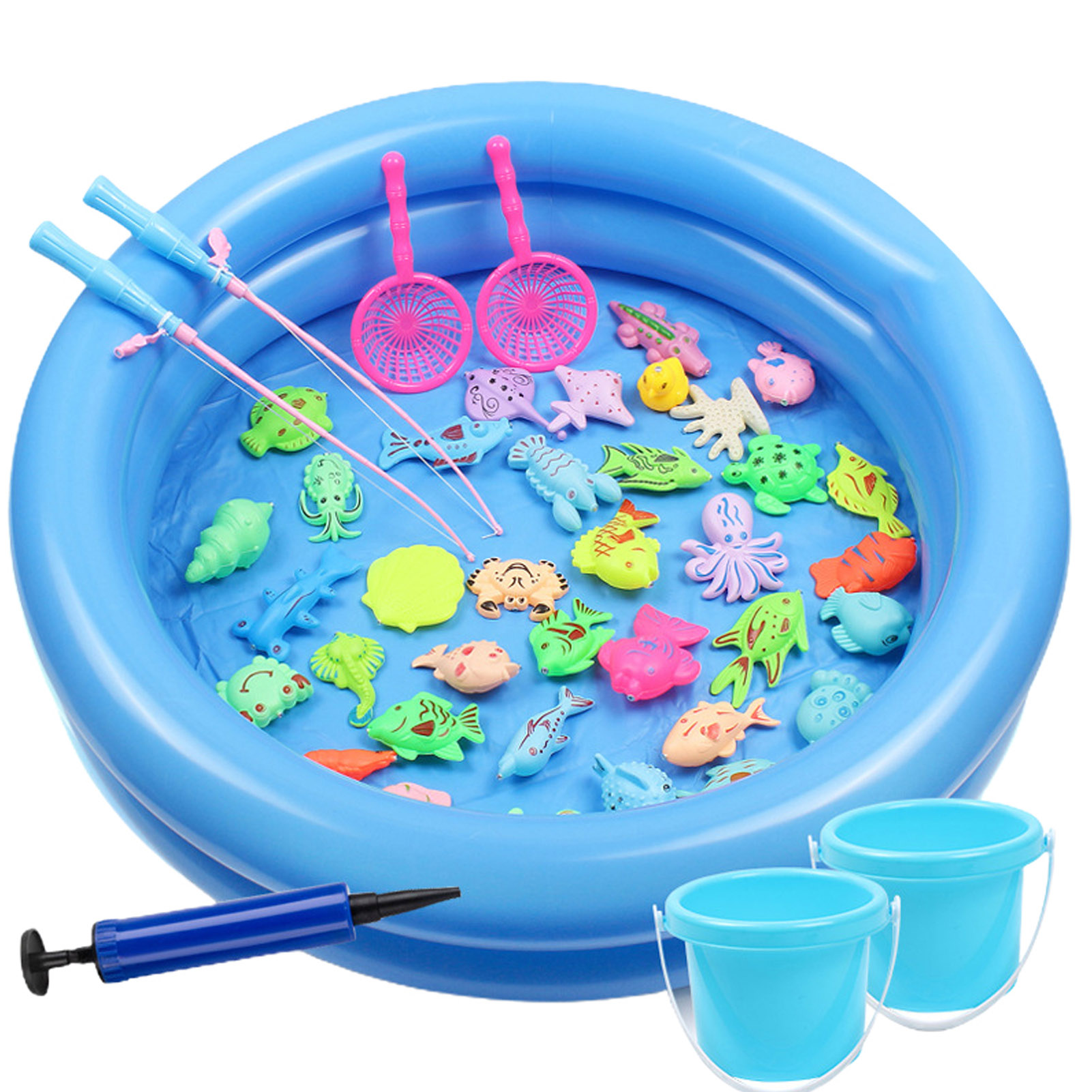 Fish Toys Reusable Pole Fishing Toys HandEye Coordination
