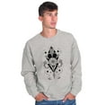 thumbnail image 1 of Fish Triangle Compass Spirit Animal Unisex Plus Fleece Graphic Sweatshirt Brisco Brands 2X, 1 of 5