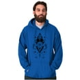 thumbnail image 1 of Fish Triangle Compass Spirit Animal Unisex Plus Fleece Graphic Hoodie Brisco Brands 4X, 1 of 5