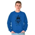 thumbnail image 1 of Fish Triangle Compass Spirit Animal Unisex Plus Fleece Graphic Sweatshirt Brisco Brands 4X, 1 of 5