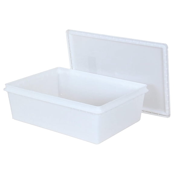 Fish Tubs/Food Storage Bins 25lb 11.5" x 15.5" x 5", Pack of 10 Deep Bases with Lids