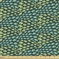 thumbnail image 1 of Ambesonne Fish Fabric by the Yard Upholstery, Swimming Fishes Green Shades, 1 Yard, Shamrock Green Green, 1 of 4