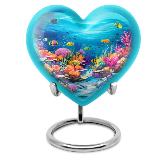 Fish Urn For Adult, Reef Urn For Ashes For Women, Cremation Urns - Funeral Urns For Adult Ashes Women - Memorial Keepsakes For Ashes - Little Urns For Human Ashes 3inch Funeral Urn For Mom