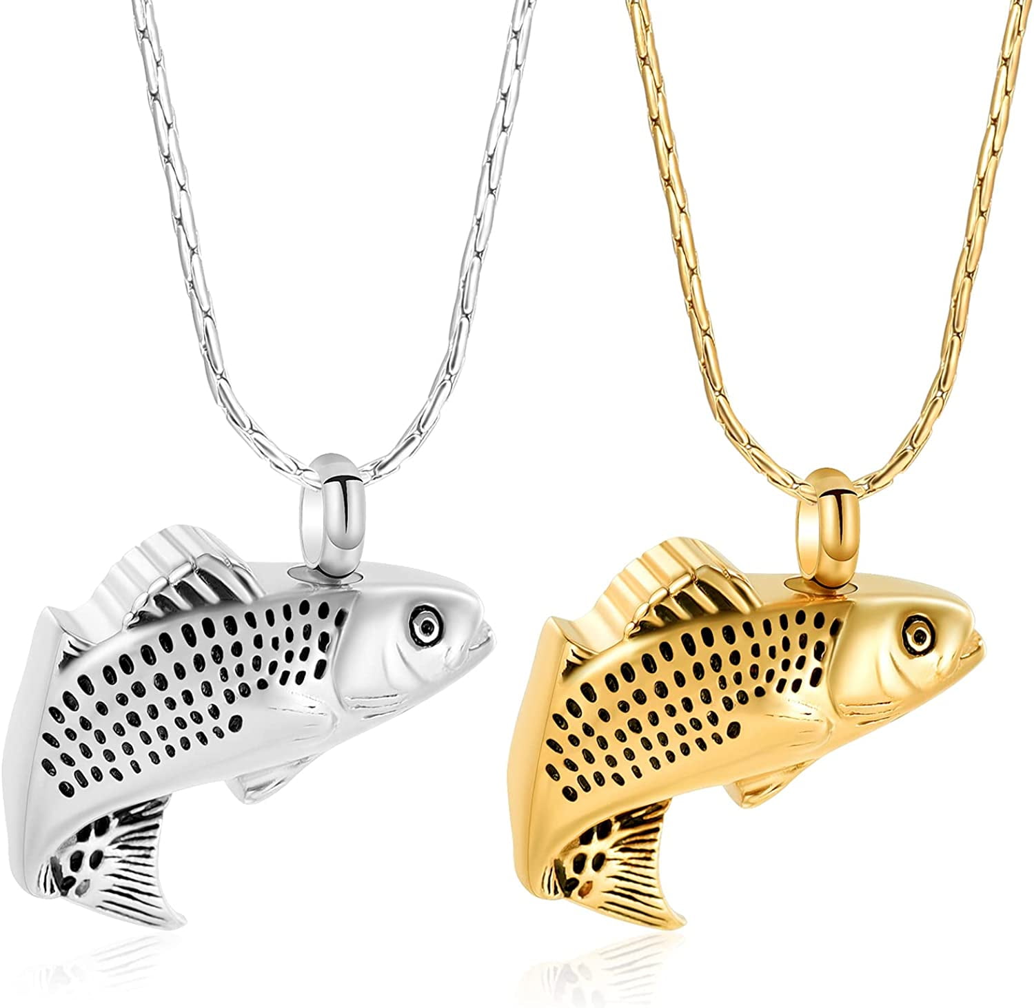 Fish Urn Cremation Necklace for Ashes Urn Necklaces for Human