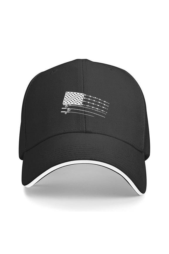 Fish Usa Flag 2 Print Baseball Cap Adjustable Strap for Running Workouts and Outdoor Activities All Seasons,Adult One Size Fits All