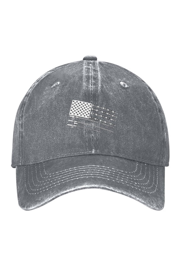 Fish Usa Flag 2 Print Vintage Wash Dad Hat Adjustable Curved Brim Baseball Cap,Casual Outdoor Sports Fishing Cap for Men and Women