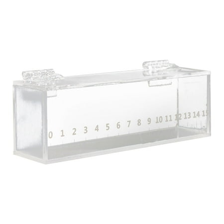 Fish Viewing Box Fishing Acrylic Holder Safe with Lid Transparent Storage Box Small Breeder Box Fish Breeder with Scale