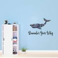 thumbnail image 1 of Fish Wall Decal Remember your why Inspirational Positive Self Esteem Quote Mural Adorable Quote Bedroom Decoration - Size: 20 In X 14 In, 1 of 5