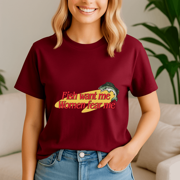 Fish Want Me Women Fear Me Shirt, Meme Tee, Trending Tshirt, Funny Friend Gift, Quote