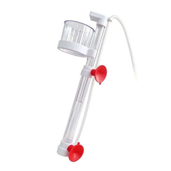 Fish Waste Remover for Home Aquarium Care, Air Driven Siphon Collector with Hose, Filter Cotton, Bottom Guard Tool