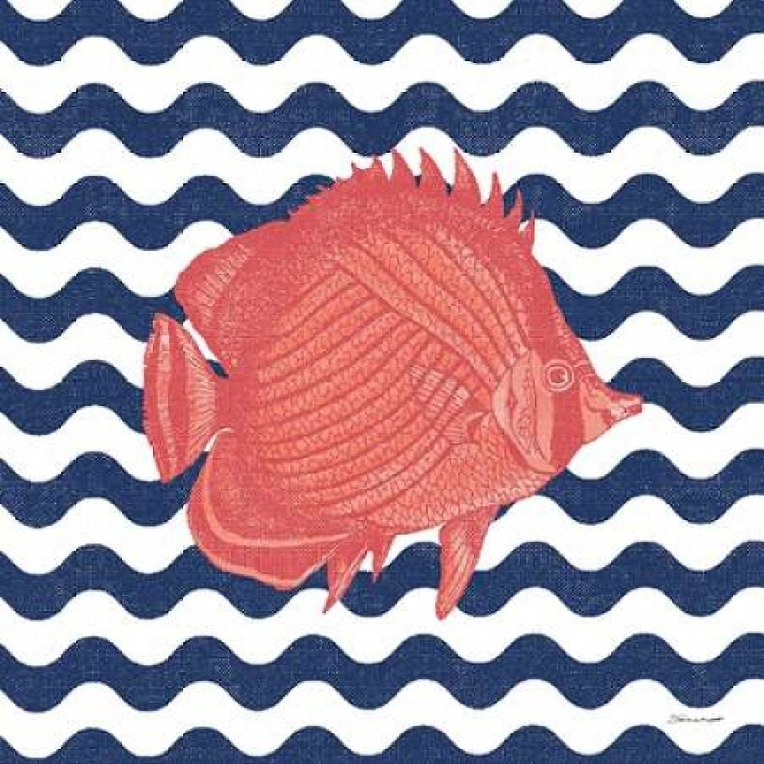 Fish Wave Canvas Art - Stephanie Marrott (24 x 24)