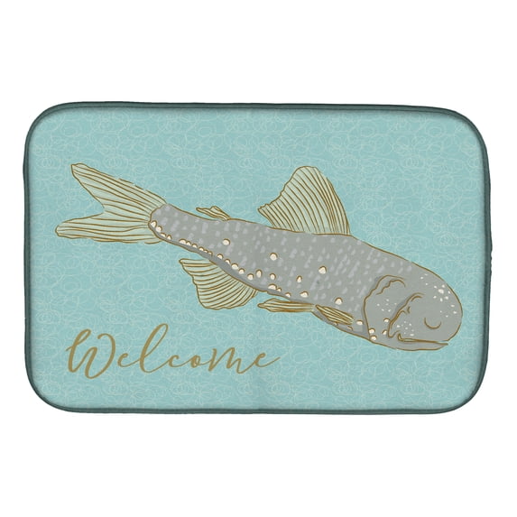 Fish Welcome Dish Drying Mat