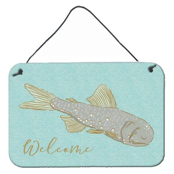 Fish Welcome Wall Or Door Hanging Prints - Multi Colored - 8 x 12 in.