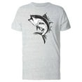 thumbnail image 1 of Fish White And Black T-Shirt Men -Image by Shutterstock, Male 3X-Large, 1 of 2