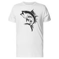 thumbnail image 1 of Fish White And Black T-Shirt Men -Image by Shutterstock, Male 4X-Large, 1 of 2
