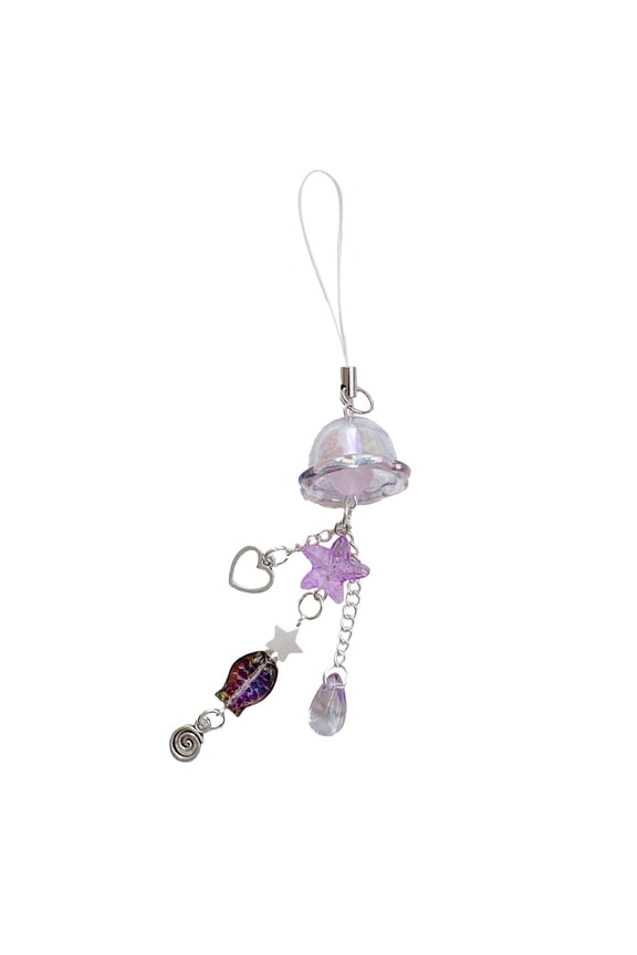 Fish Wind Chime Accessories Pendant, Mobile Phone Chain Keychain, Summer Beach Theme, Waterproof Beads, Lightweight, Versatile Decorative Gift