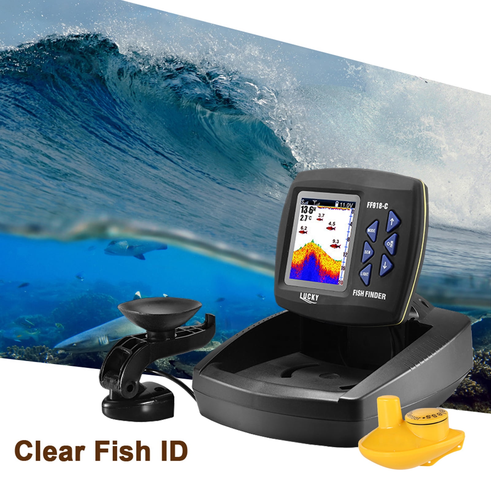 ,Fish Wirel Sonar Locator With Portable Fish Boat With Wired